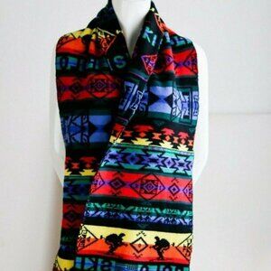 NWT Polo Ralph Lauren Downhill Ski Colourful Reversible Southwestern Scarf